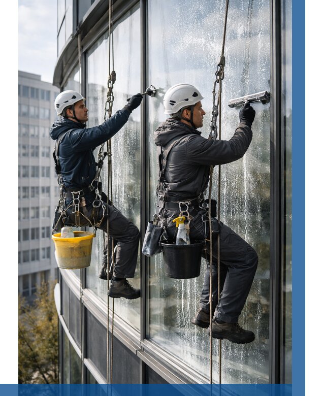 Мойка панорамных окон в Анжере-Судженске от 359 р. заказать у ВЫСОТНИК-Нжр