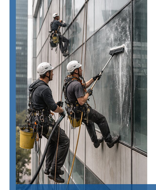 Профессиональная высотная мойка фасадов зданий в Анжере-Судженске