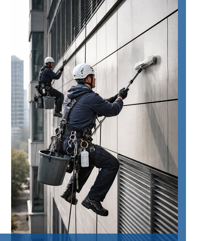 Мойка вентилируемого фасада в Анжере-Судженске от 256 р. | ВЫСОТНИК-Нжр