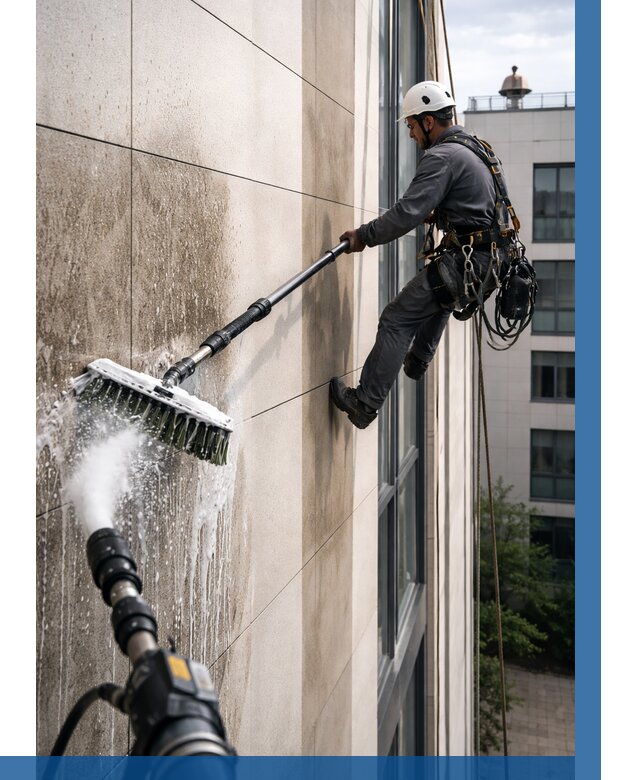 Мойка фасада из керамогранита в Анжере-Судженске от 308 р. | ВЫСОТНИК-Нжр