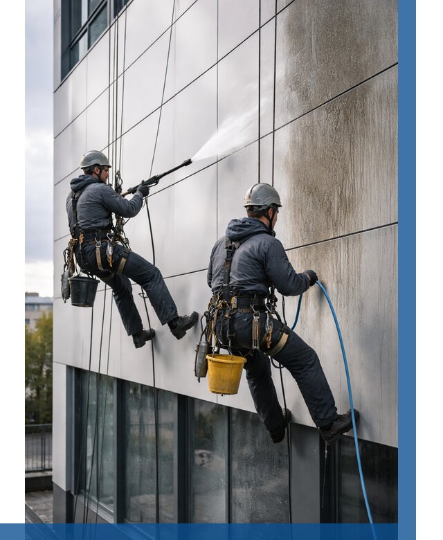 Мойка фасада из композита в Анжере-Судженске по цене от 308 р. | ВЫСОТНИК-Нжр