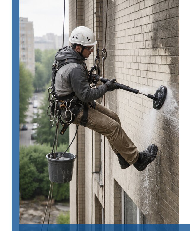 Очистка фасада от копоти в Анжере-Судженске профессионально и безопасно