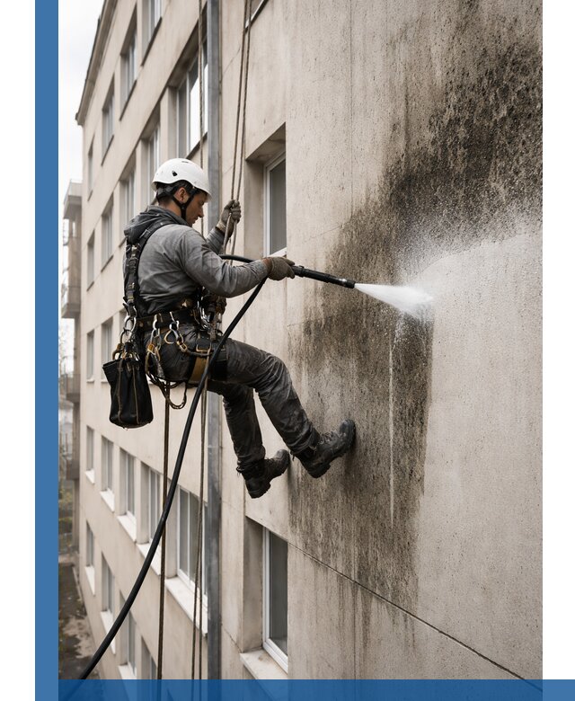 Профессиональная очистка фасадов от плесени в Анжере-Судженске