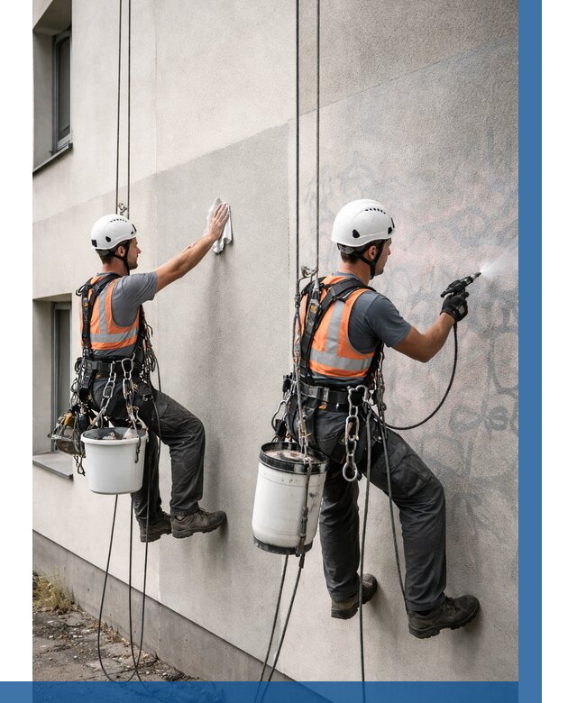 Антиграффити покрытие фасада в Анжере-Судженске от 615 р. | ВЫСОТНИК-Нжр