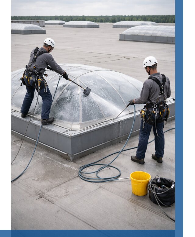 Мойка зенитных фонарей в Анжере-Судженске, заказать от 4616 р. | ВЫСОТНИК-Нжр