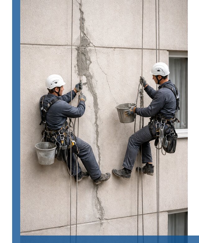 Заделка трещин на фасаде в Анжере-Судженске с гарантийным ремонтом