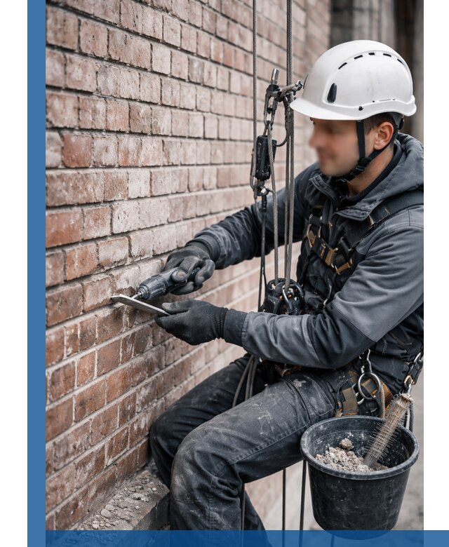 Расшивка кирпичных швов фасадов и стен, ремонт в Анжере-Судженске