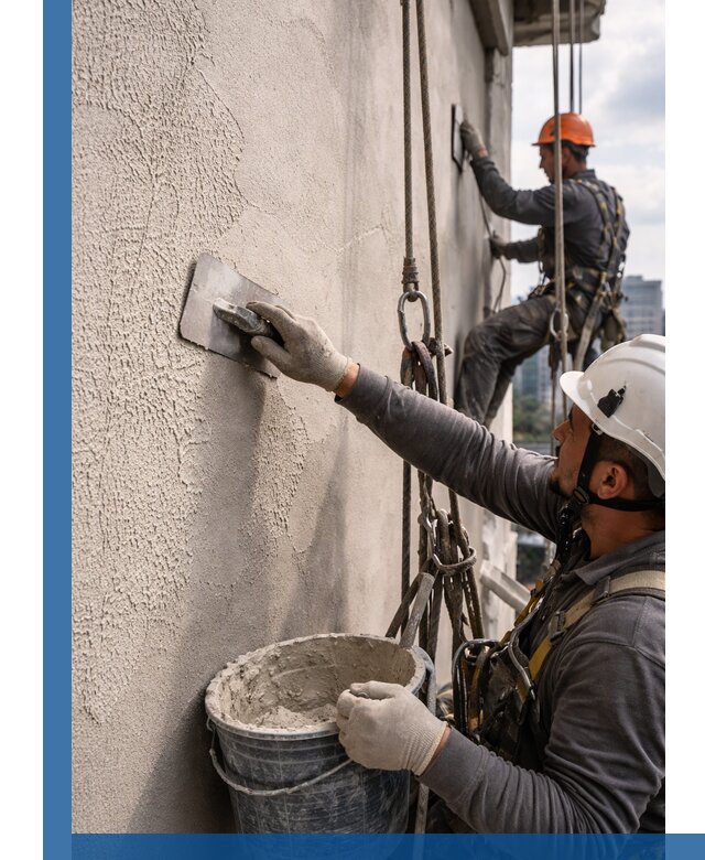 Декоративная штукатурка фасада с утеплением и защитой в Анжере-Судженске