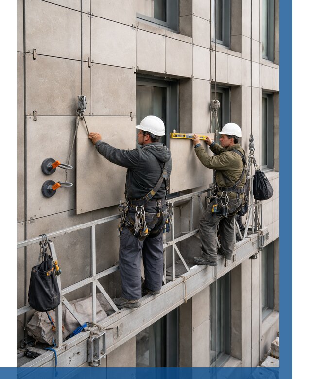 Монтаж керамогранита на фасад в Анжере-Судженске от 2564 р. | ВЫСОТНИК-Нжр