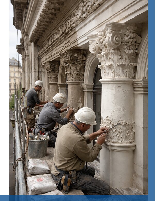 Реставрация фасадной лепнины в Анжере-Судженске от 2564 р. | ВЫСОТНИК-Нжр