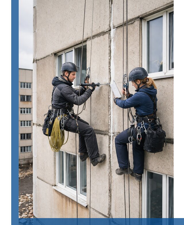 Герметизация межпанельных швов тёплым швом в Анжере-Судженске