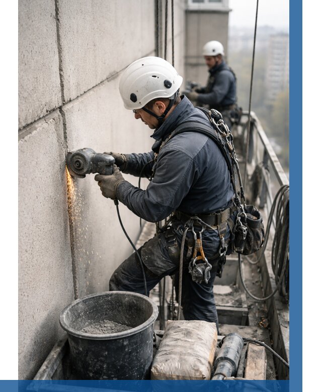 Штробление межпанельных швов в Анжере-Судженске от 1231 р. | ВЫСОТНИК-Нжр