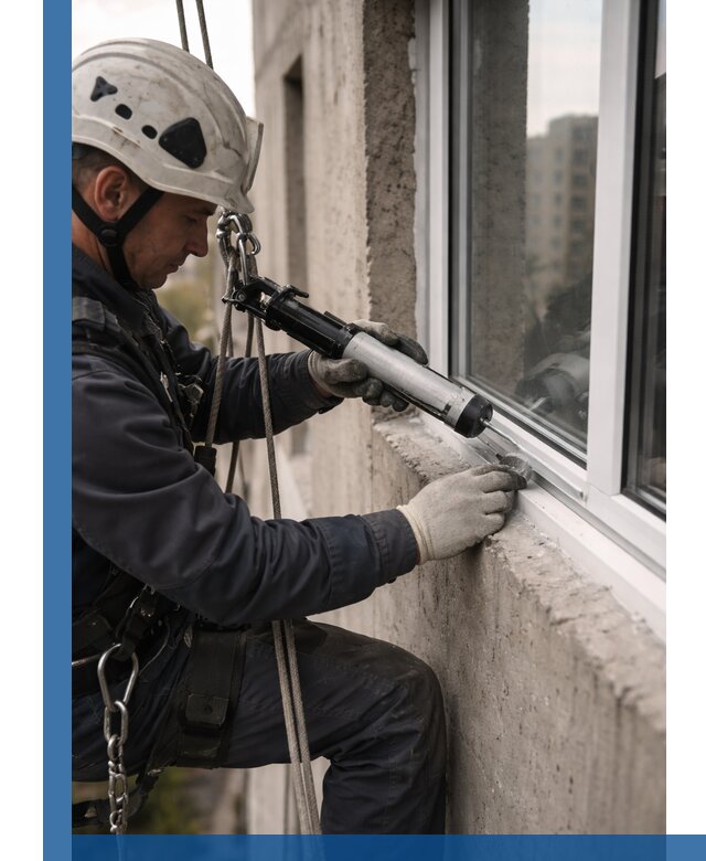 Герметизация оконных швов снаружи в Анжере-Судженске профессионально