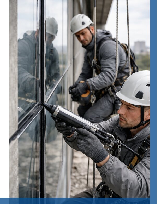 Герметизация витражных швов в Анжере-Судженске от 667 р. | ВЫСОТНИК-Нжр