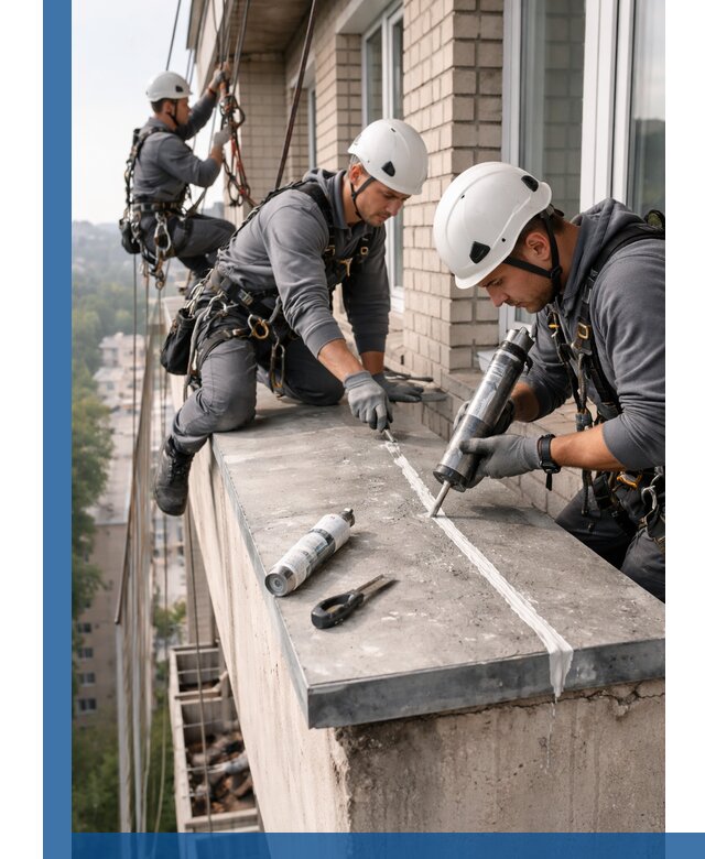 Герметизация балконного козырька в Анжере-Судженске профессионально