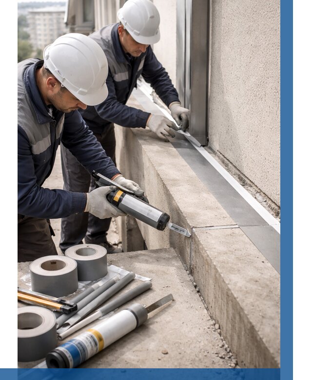 Герметизация примыкания балкона в Анжере-Судженске от 4616 р. | ВЫСОТНИК-Нжр