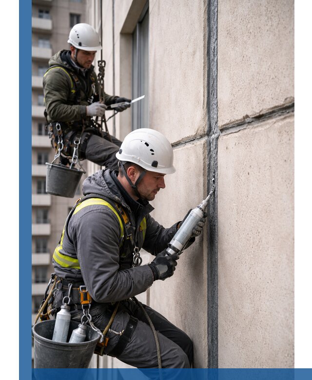 Герметизация деформационных швов фасада в Анжере-Судженске качественно