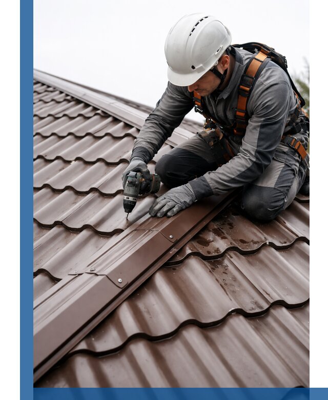 Ремонт металлочерепицы на крыше в Анжере-Судженске профессионально