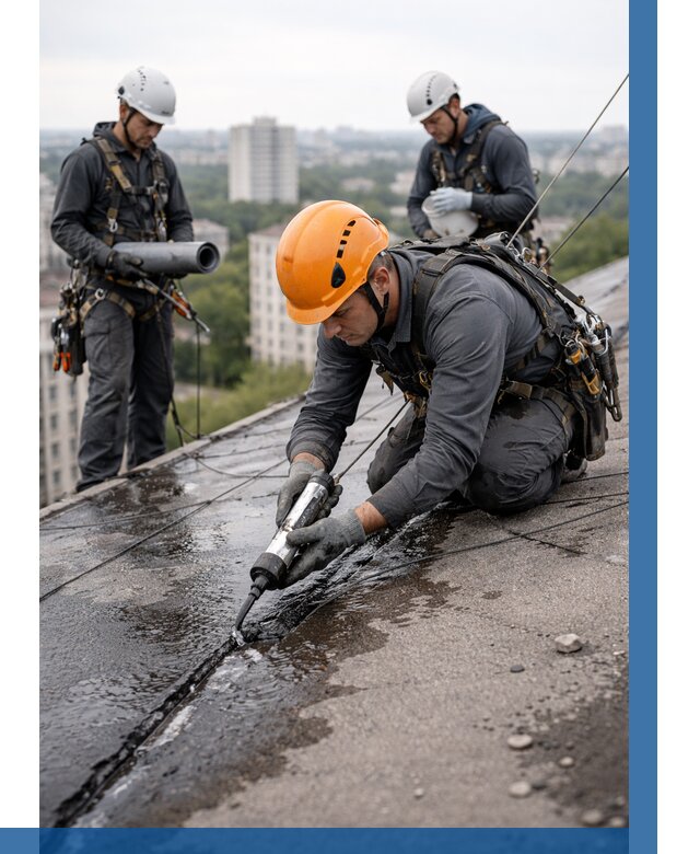Устранение протечек кровли в Анжере-Судженске от 12308 р. | ВЫСОТНИК-Нжр
