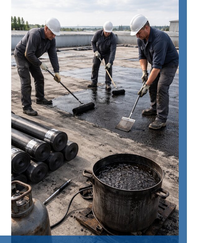 Гидроизоляция кровли мастикой в Анжере-Судженске от 615 р. | ВЫСОТНИК-Нжр