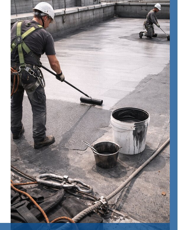 Гидроизоляция кровли жидкой резиной в Анжере-Судженске от 513 р. | ВЫСОТНИК-Нжр