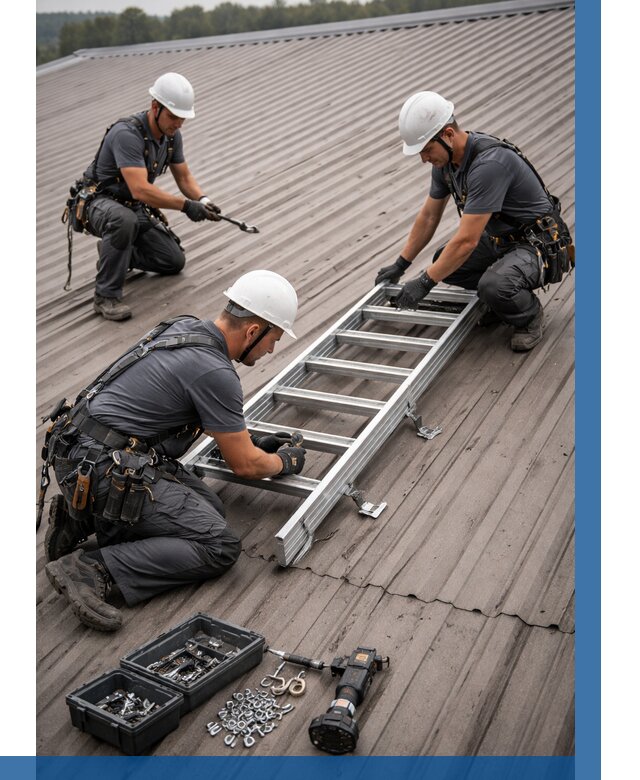 Монтаж кровельной лестницы в Анжере-Судженске от 4616 р. | ВЫСОТНИК-Нжр