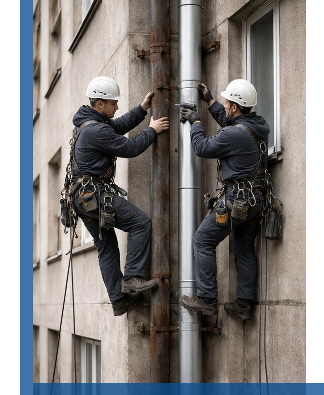 Замена водосточных труб в Анжере-Судженске: монтаж и демонтаж под ключ
