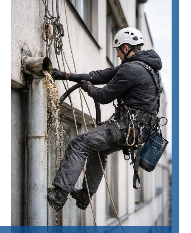 Прочистка водосточных труб в Анжере-Судженске от 3590 р. | ВЫСОТНИК-Нжр