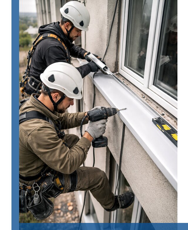 Профессиональный монтаж оконных отливов и отведения воды в Анжере-Судженске