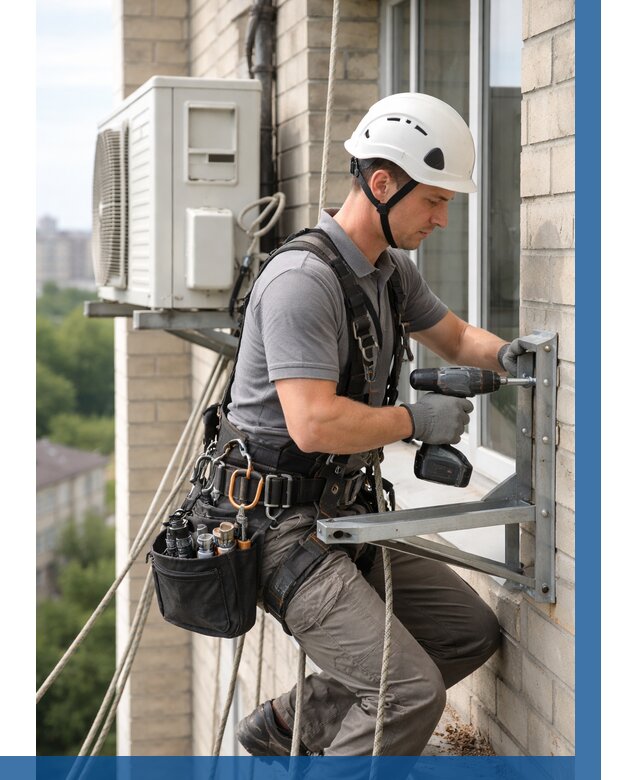 Установка кронштейнов кондиционера в Анжере-Судженске от 3590 р. | ВЫСОТНИК-Нжр