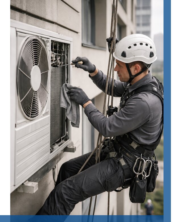 Обслуживание внешнего блока кондиционера в Анжере-Судженске от 2769 р.ВЫСОТНИК-Нжр