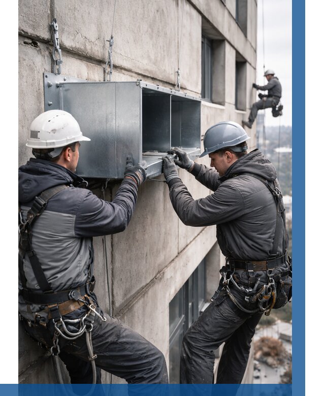 Монтаж вентиляционных коробов в Анжере-Судженске от 3077 р. | ВЫСОТНИК-Нжр