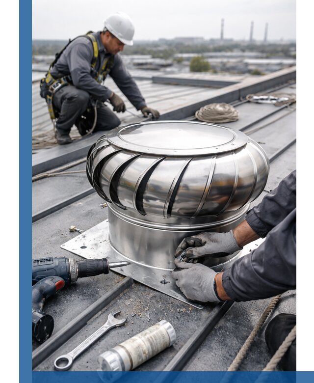 Установка дефлекторов на кровле в Анжере-Судженске профессионально