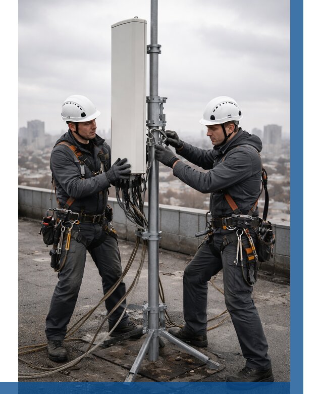 Монтаж антенн связи на крыше в Анжере-Судженске от 8718 р. | ВЫСОТНИК-Нжр