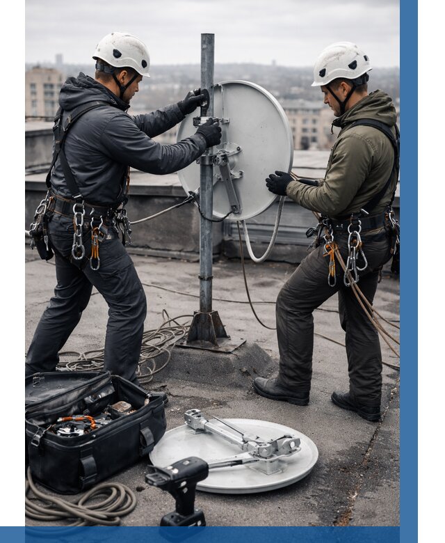 Демонтаж антенн на крыше в Анжере-Судженске от 4616 р. | ВЫСОТНИК-Нжр