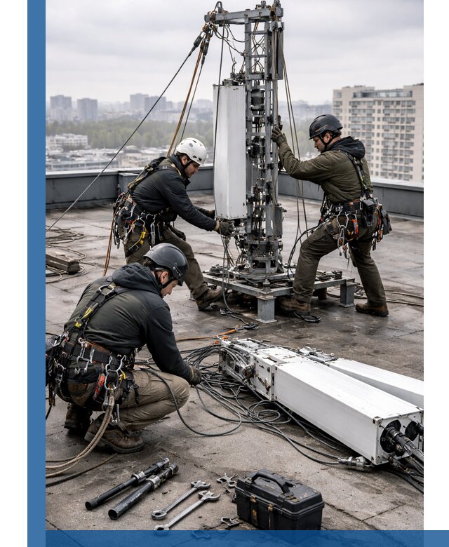 Демонтаж антенн на крыше зданий в Анжере-Судженске с гарантией