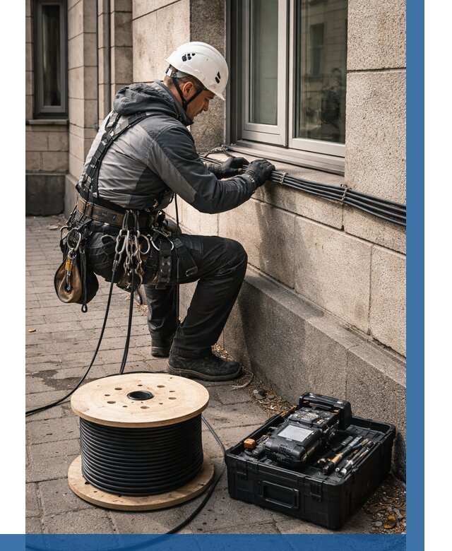 Прокладка оптоволоконного кабеля в Анжере-Судженске от 821 р. | ВЫСОТНИК-Нжр