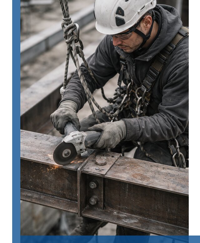 Резка металла на высоте в Анжере-Судженске для зданий и конструкций