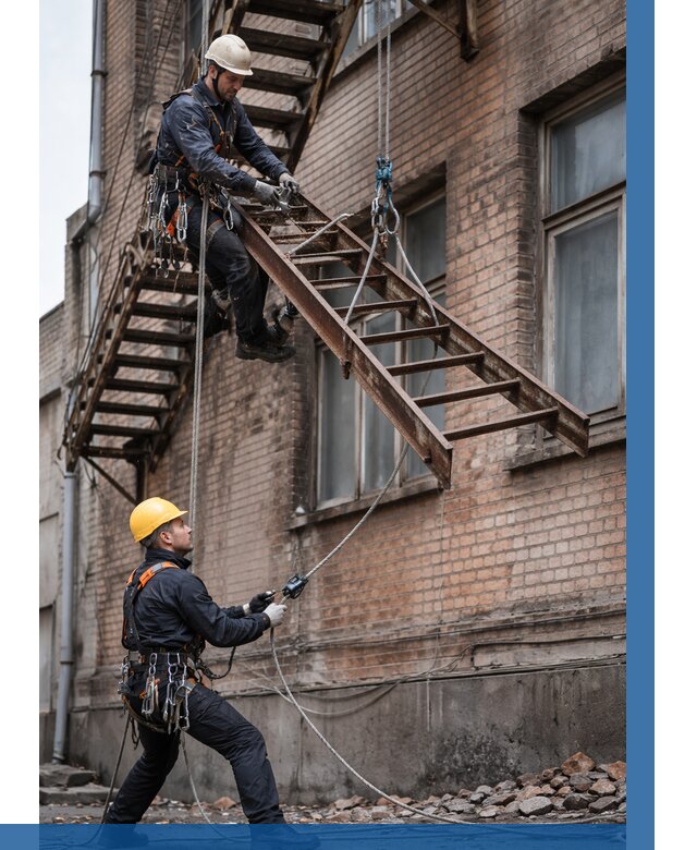 Демонтаж пожарной лестницы в Анжере-Судженске от 12308 р. | ВЫСОТНИК-Нжр