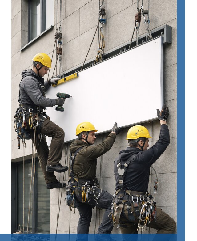 Монтаж рекламной вывески в Анжере-Судженске от 8206 р. | ВЫСОТНИК-Нжр