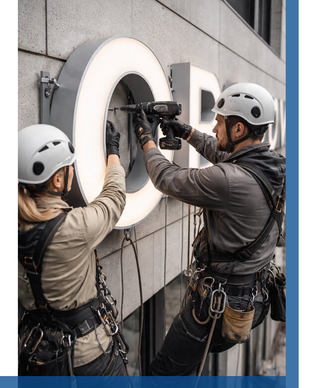 Монтаж световых букв в Анжере-Судженске от 3077 р. под ключ ВЫСОТНИК-Нжр