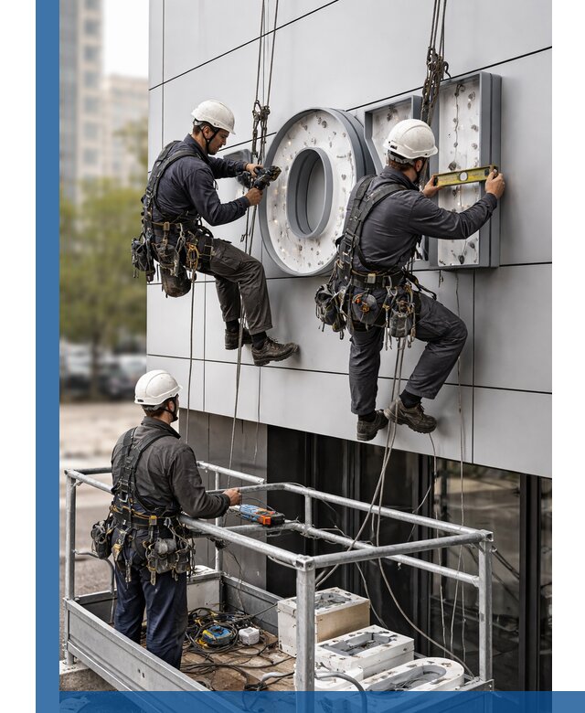 Профессиональный монтаж световых букв в Анжере-Судженске под ключ
