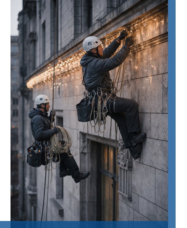 Монтаж новогодней иллюминации в Анжере-Судженске от 8718 р. | ВЫСОТНИК-Нжр