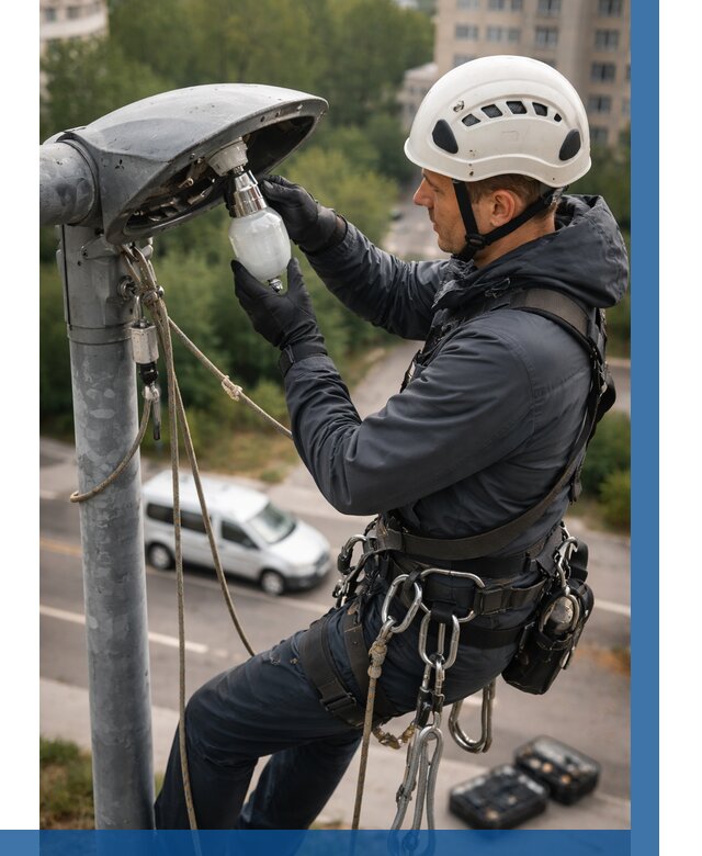 Замена ламп на высоте в Анжере-Судженске от 2564 р. | ВЫСОТНИК-Нжр