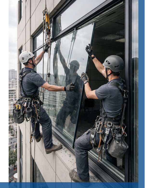 Замена стеклопакетов на высоте в Анжере-Судженске от 5641 р. | ВЫСОТНИК-Нжр