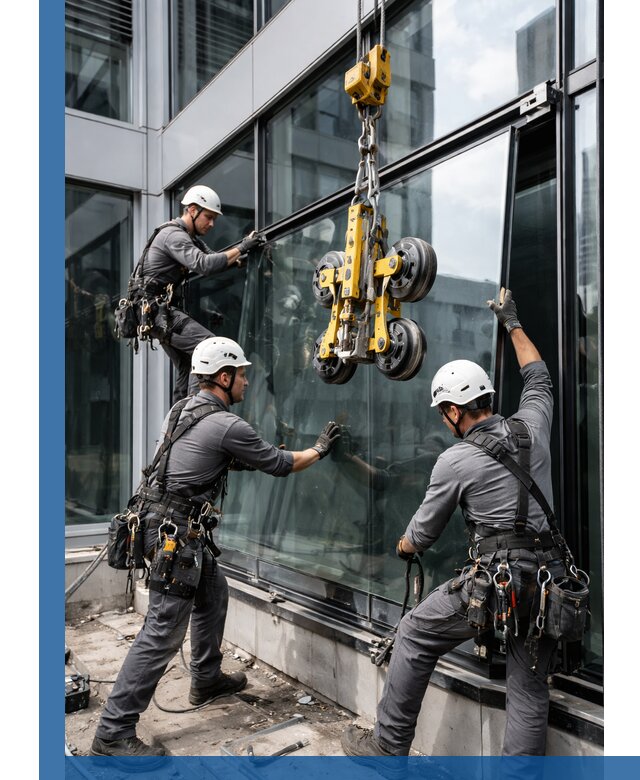 Структурное остекление фасадов в Анжере-Судженске монтаж и обслуживание