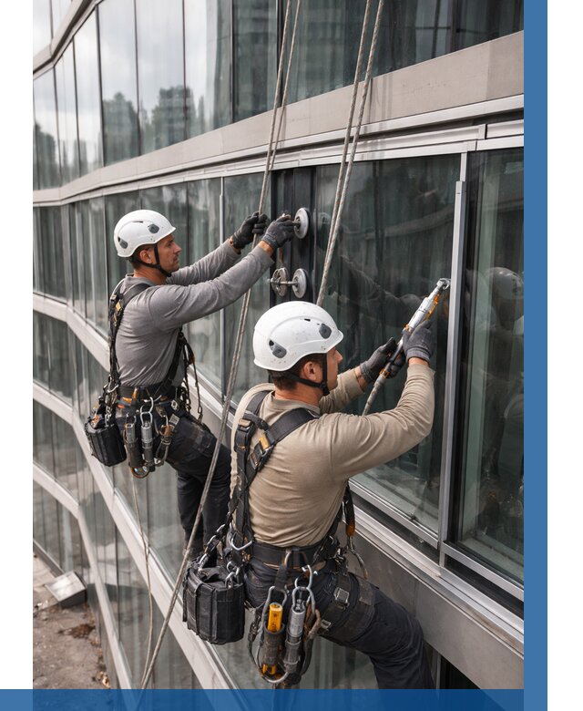 Радиусное остекление фасада в Анжере-Судженске от 12308 р. | ВЫСОТНИК-Нжр