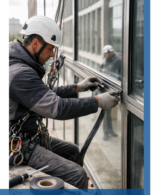 Ремонт витражных конструкций в Анжере-Судженске от 3590 р. | ВЫСОТНИК-Нжр