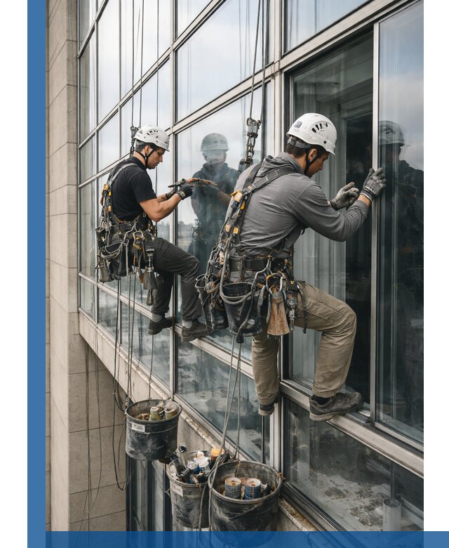 Ремонт витражных конструкций и фасадного остекления в Анжере-Судженске