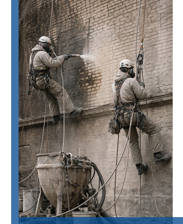 Пескоструйная очистка фасадов в Анжере-Судженске профессионально